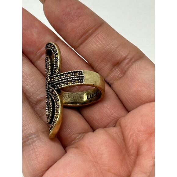 Lucky Brand Gold Tone with Brown Stones - Picture 8 of 11